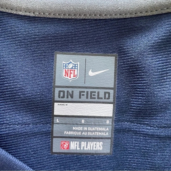 Seattle Seahawks Russell Wilson #3 NFL Nike Navy On Field Game Player Jersey - Picture 3 of 10